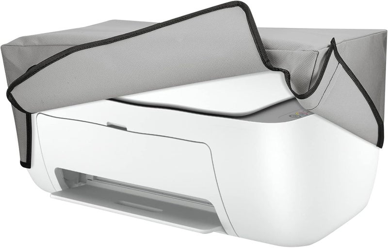 kwmobile Dust Cover Compatible with HP DeskJet 2755e / DeskJet 2720e / 2710e / 2820e / 2721e - Printer Case - Fabric Protector Cover - Light Grey - Image 1